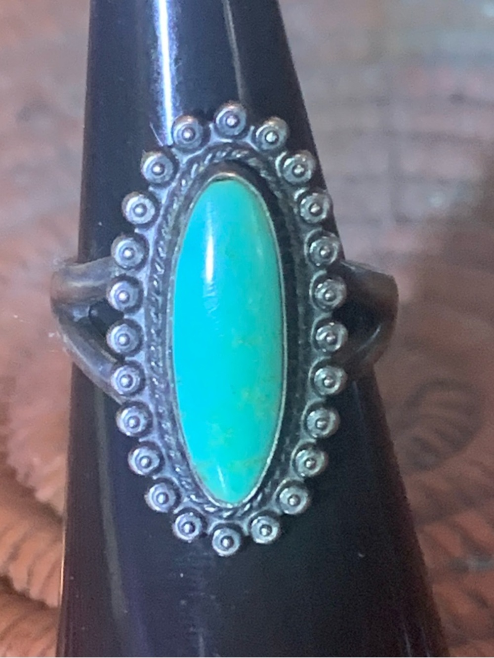 Vintage Navajo Turquoise Ring 5.48 grams